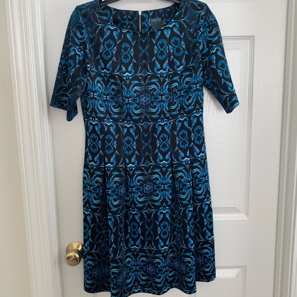 Gabby Skye Blue and Black Dress